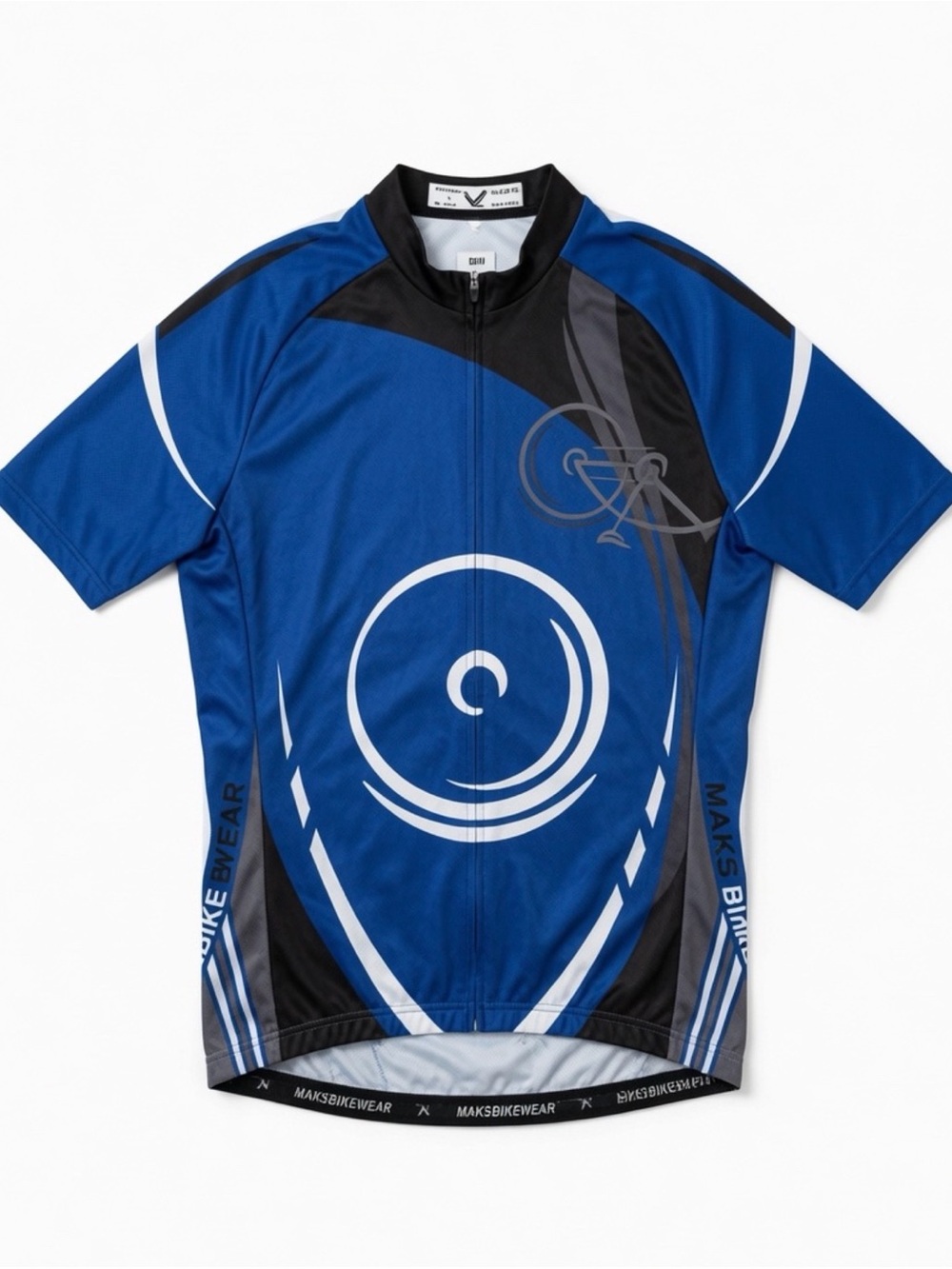 Blue Graphic Cycling Jersey